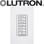 White RadioRA 2 Hybrid 120V Keypad