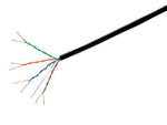 Monoprice Cat6 Ethernet Bulk Cable - Stranded, 550MHz, STP, CM, Pure Bare Copper Wire, 26AWG, No Logo, 1000ft, Black