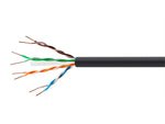 Monoprice Cat6 Ethernet Bulk Cable - Outdoor Watertape Direct Burial, UTP, Solid, 550MHz, Pure Bare Copper, 23AWG, No Logo, 1000ft, Black