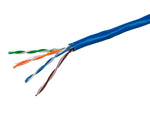 Monoprice Cat5e Ethernet Bulk Cable - Solid, 350MHz, UTP, CMR, Riser Rated, Pure Bare Copper Wire, 24AWG, No Logo, 1000ft, Blue (UL)
