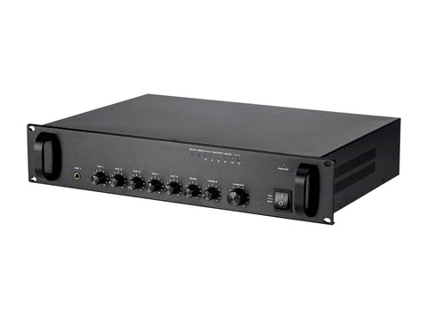 Monoprice Commercial Audio 120W 5ch 100/70V Mixer Amp with Microphone Priority (NO LOGO)