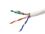 Monoprice Cat5e Ethernet Bulk Cable - Solid, 350MHz, STP, CMR, Riser Rated, Pure Bare Copper Wire, 24AWG, No Logo, 1000ft, White
