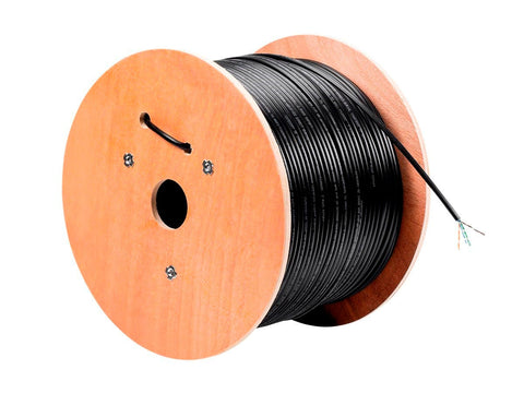 Monoprice Cat5e Ethernet Bulk Cable - Outdoor Gel-filled Direct Burial, UTP, Solid, 350MHz, Pure Bare Copper, 24AWG, No Logo, 1000ft, Black (Alternative PID 40877)