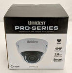 Uniden 4MP Pro Series 4.0-Megapixel IP Tamperproof Fixed Dome Camera 100' Night Vision 4MTPD-2.8