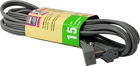 EC1415AUL | 15 Foot Air Conditioner Cord / Appliance Extension Cord (Flat Cable)