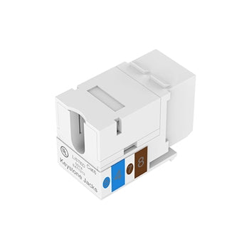 WHITE KEYSTONE CAT6 UL LISTED DATA JACK