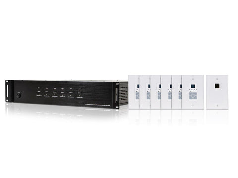 Monoprice 6 Zone Home Audio Multizone Controller and Amplifier Kit, NO LOGO