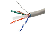 Monoprice Cat6 Ethernet Bulk Cable - Solid, 550MHz, STP, CM, Pure Bare Copper Wire, 23AWG, No Logo, 500ft, Gray