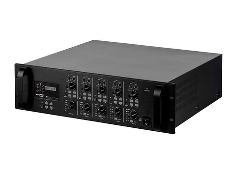 Monoprice Commercial Audio 4x120W 4-Channel/4-Zone Mixer Matrix 100/70V with Digital Media Player (No Logo)
