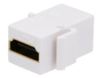 Monoprice Keystone Jack HDMI Female to Female Coupler Adapter, White (No Logo)