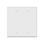2 GANG STANDARD BLANK WHITE ECONOMY PLATE