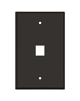 BROWN KEYSTONE MIDSIZE 1 HOLE WALL PLATE
