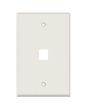 LT. ALMOND KEYSTONE MIDSIZE 1 HOLE WALL PLATE