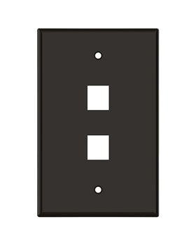 BROWN KEYSTONE MIDSIZE 2 HOLE WALL PLATE