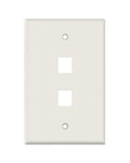 LT. ALMOND KEYSTONE MIDSIZE 2 HOLE WALL PLATE