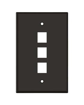 BROWN KEYSTONE MIDSIZE 3 HOLE WALL PLATE