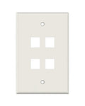 LT. ALMOND KEYSTONE MIDSIZE 4 HOLE WALL PLATE
