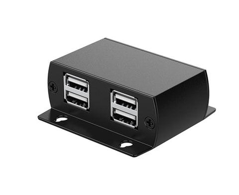 USB 2.0 CAT5/6 EXTENDER WITH 4 PORT HUB