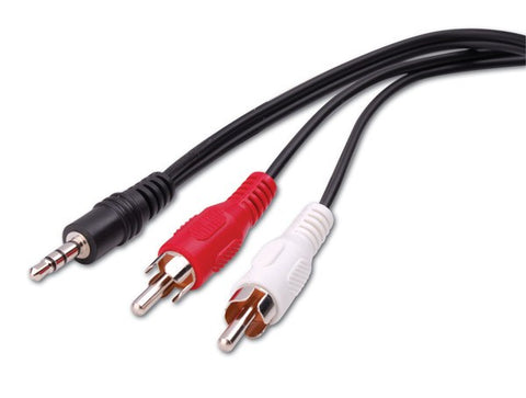 3.5 mm Stereo Plug to Dual RCA Plugs “Y” Adapter