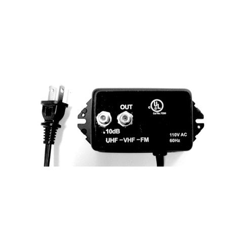 75 Ohm UHF/VHF/FM Signal Amplifier – 1 Output- 10 db