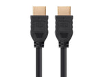 Monoprice Commercial Series High Speed HDMI Cable - 4K@60Hz, HDR, 18Gbps, YCbCr 4:4:4, 32AWG, CL2, 6ft, Black, No Logo